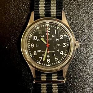 Timex X JCrew Field Watch Black Dial Stainless Steel Case - 36mm - NATO strap